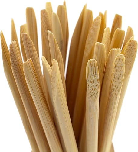 Miniatura 4 de bamboomn desechables Varas de bambú 11cm 4mm Nail Art Manicura Pedicura cutícula Pushers Remover Tool, 100 piezas