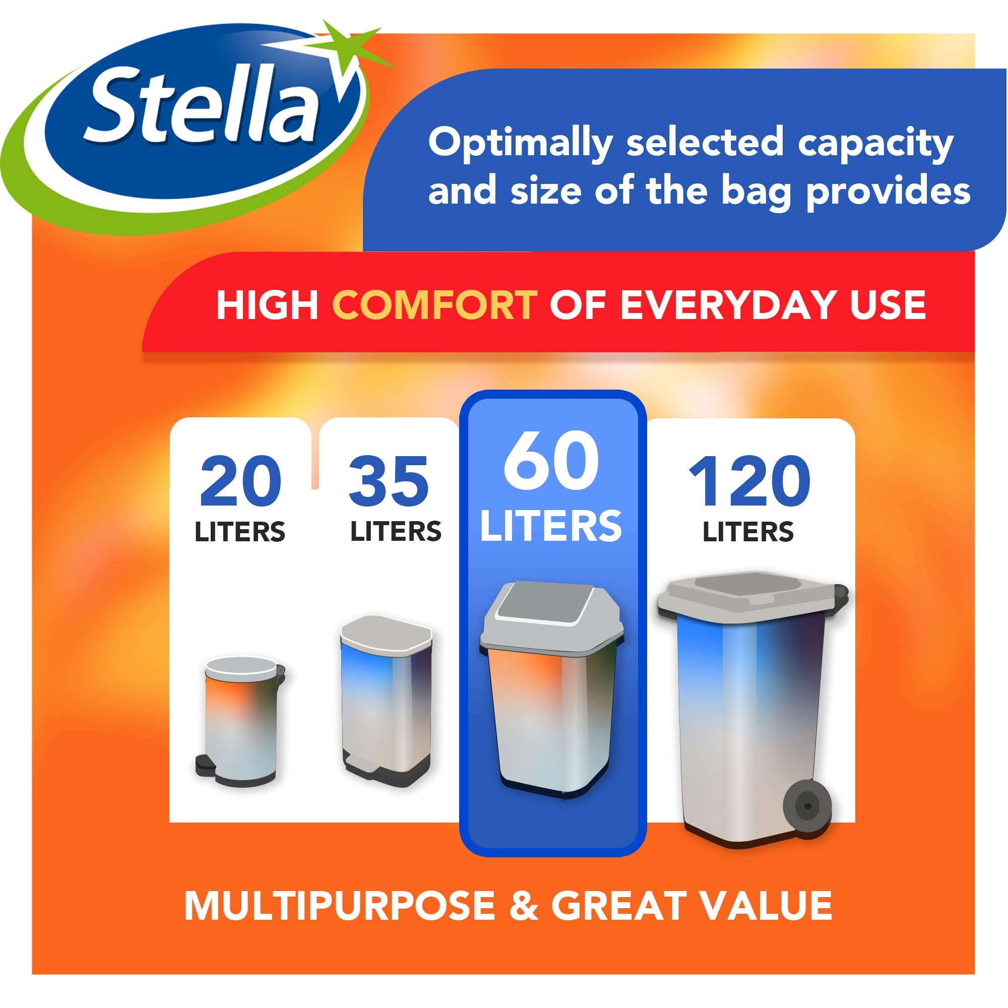 Stella pack Bundle Sacchi per Spazzatura Resistenza Ecologica