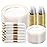 BESTVIP 350PCS Clear Gold Plastic Dinnerware Set for 50 Guests, Disposable Party Plate for Christmas and New Year,Halloween, Include: 100 Plastic Plates, 50 Pre Rolled Napkins with Silverware, 50 Cups
