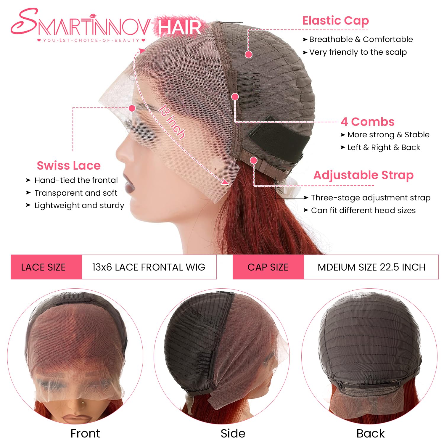 16Inch 13x4 Lace Front Bob Wig Light Blue Human hair 180% Density Brazilian Hair Pre Plucked With Baby Hair HD Transparent Lace Frontal Wig Bleached Knots Straight Glueless Blue Bob Wigs for Women: 10 Inch #0-13x6 Lace Frontal Reddish Brown