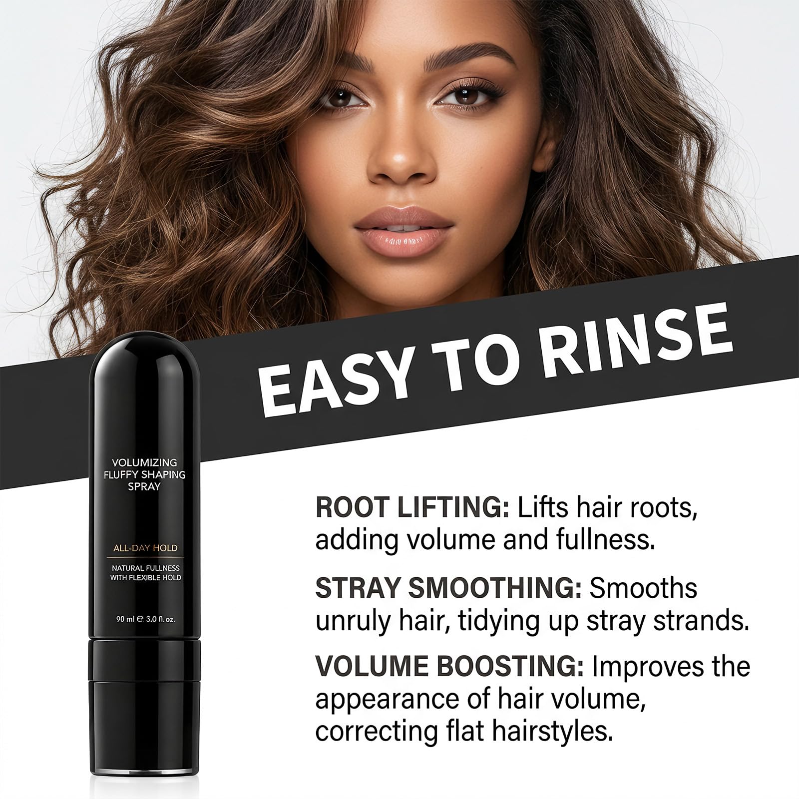 olumen- und Fixierspray für schwungvolles Haar, Spray für luftiges Haarvolumen, leichter Ansatz-Booster für feines, dünnes Haar, Haarspray mit langanhaltendem, flexiblem Halt (6pcs)