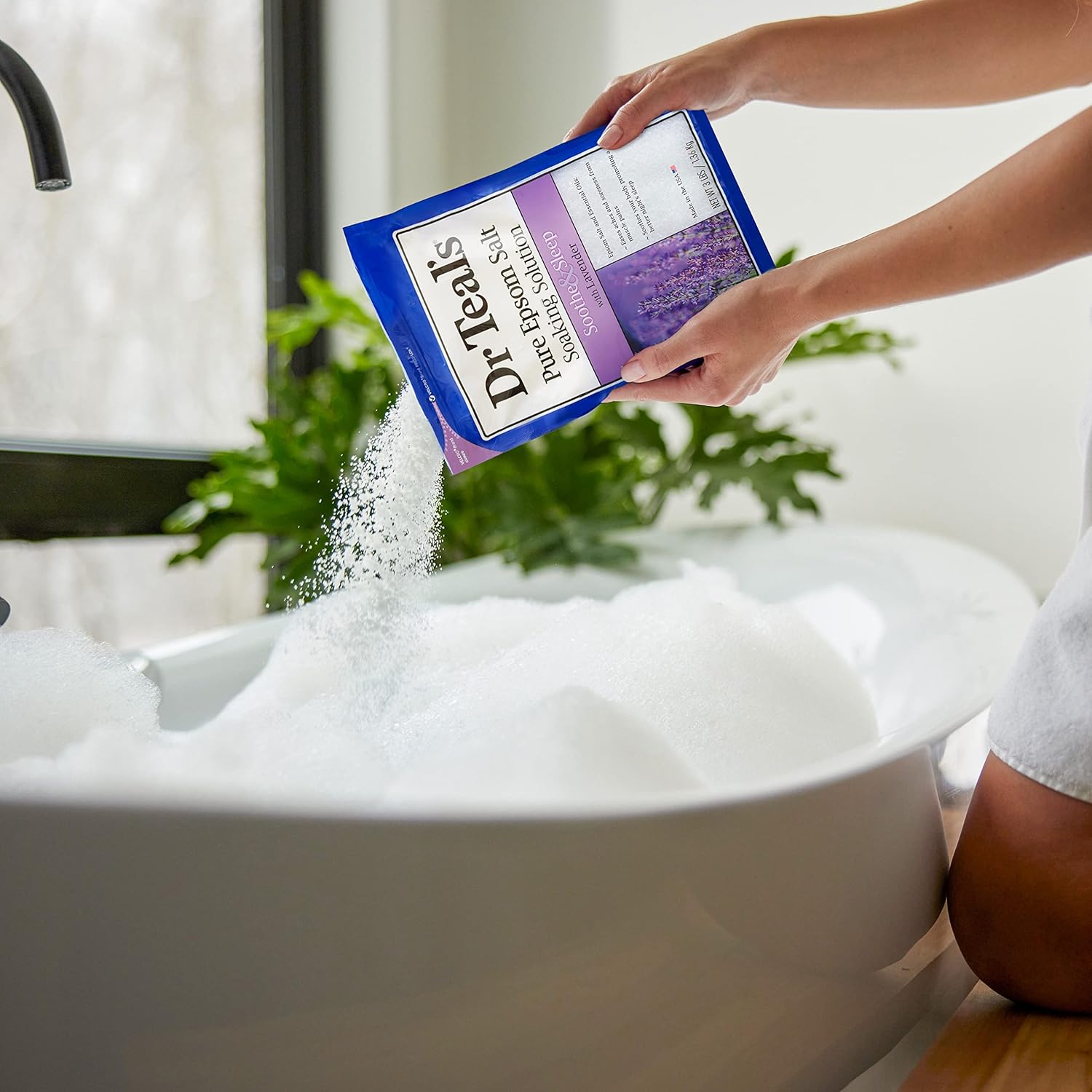 Dr Teal's Epsom Salt Soaking Solution, Soothe & Sleep, Lavender, 3lbs : Beauty & Personal Care