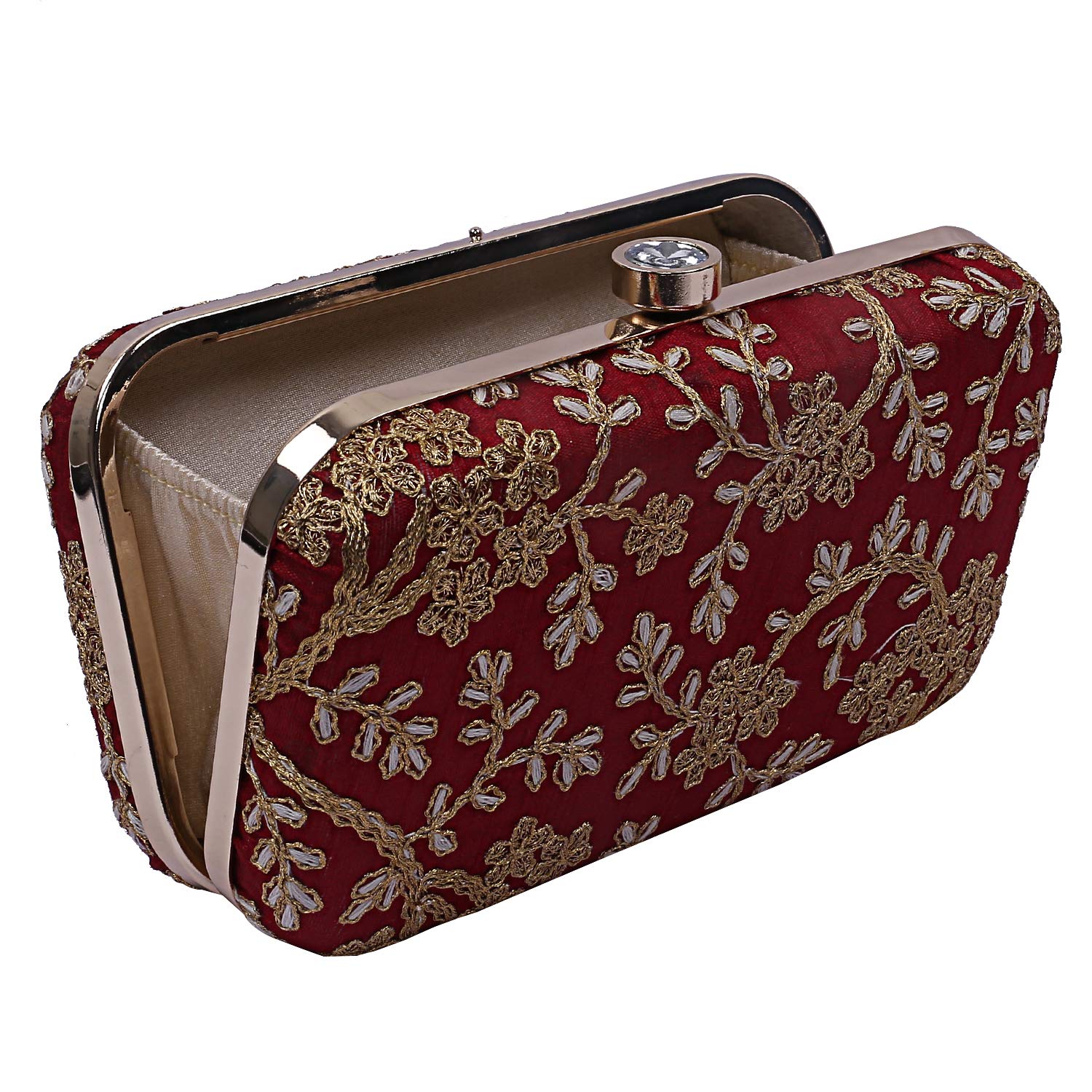 Kuber Industries Velvet 1 Piece Women�s Clutch Purse (Maroon) -CTKTC7215 (B07RMW8LRY) Amazon Price History, Amazon Price Tracker