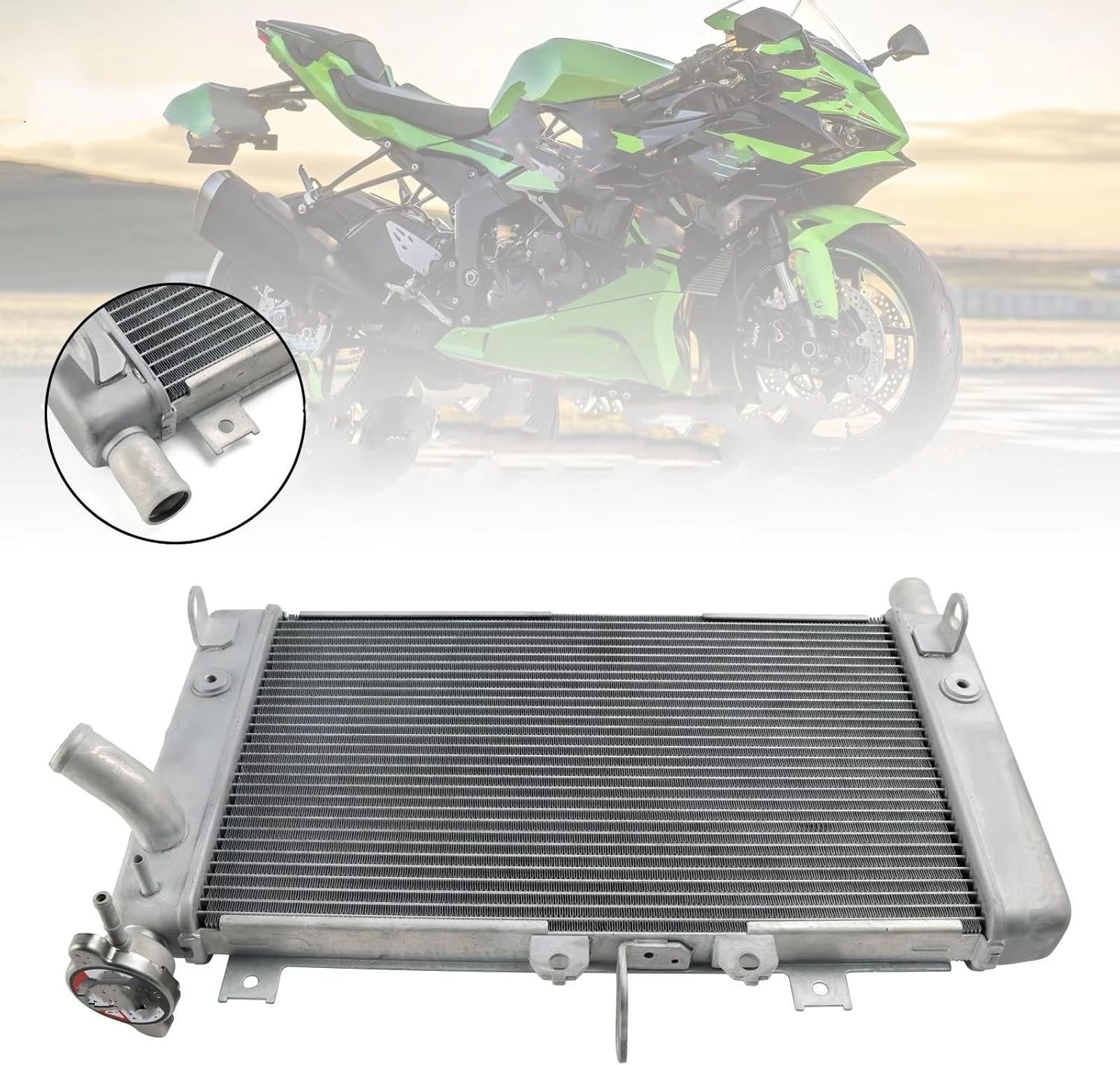 Compatible With ZX-4R For ZX-4RR 2023 2024 ラジエーター冷却