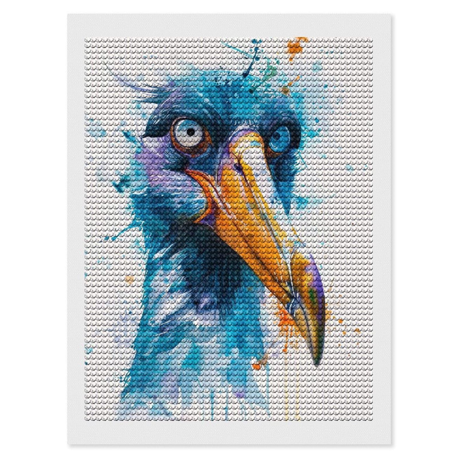 Junmoney Albatross Diamond Painting Canvas Set 12"x16", for Women, Pleasing Wall Art Project, Aesthetic Room Decor, Gift Idea