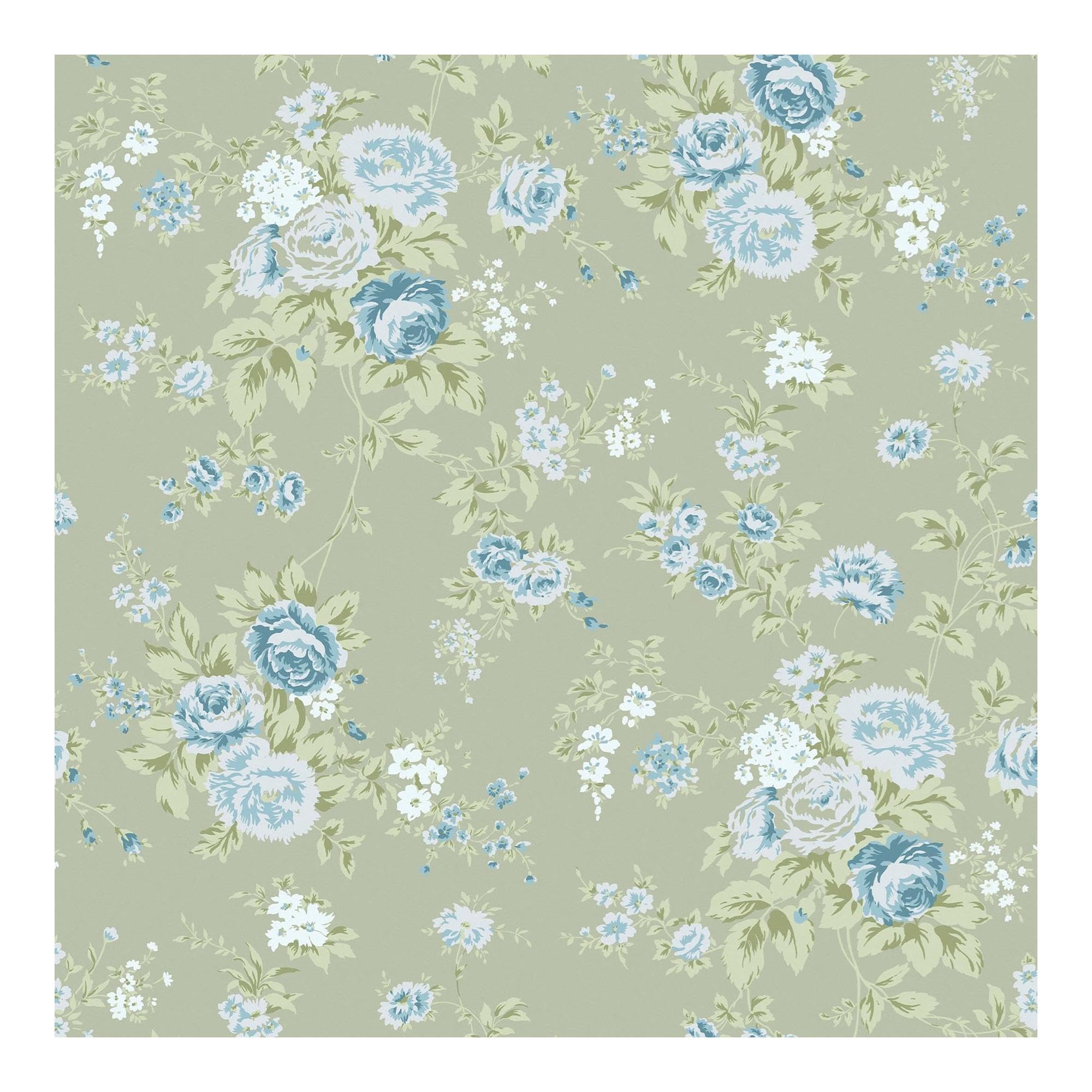 Graham & Brown Sage Shabby Chic By Rachel Ashwell Wild Flower Floral Wallpaper | Paste The Wall | Floral | Eco-Friendly