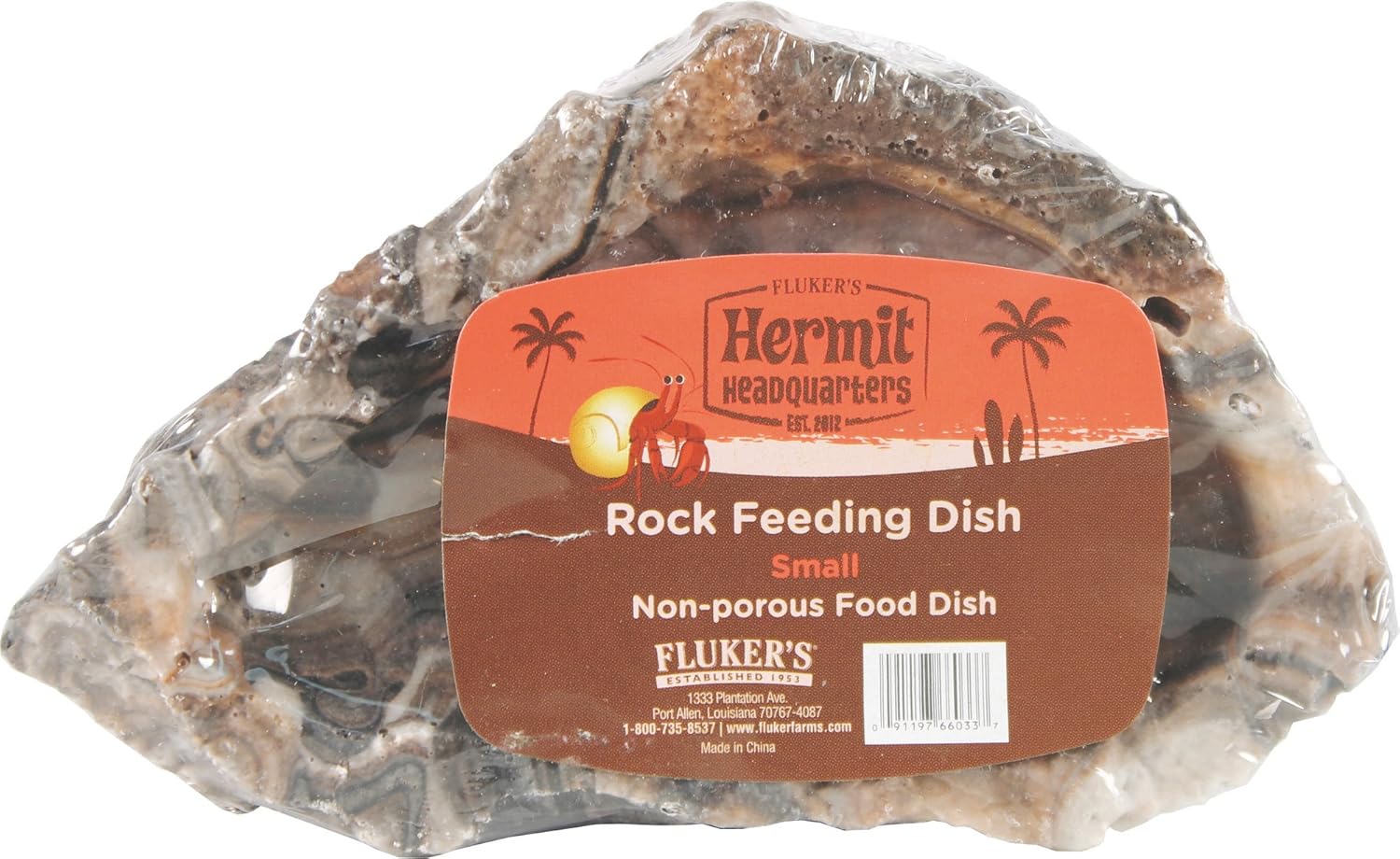 Fluker's Rock Bowl, Food & Water Dish for Hermit Crabs, Small 4" (Pack of 6)