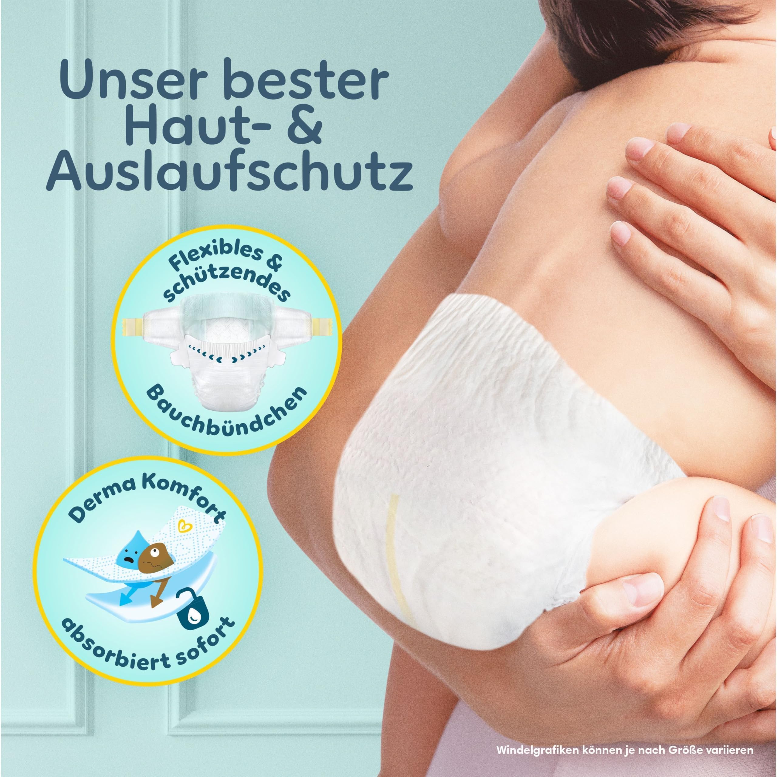 Pampers Premium Protection Größe 1 248 Windeln 2kg-5kg Haut- und Auslaufschutz