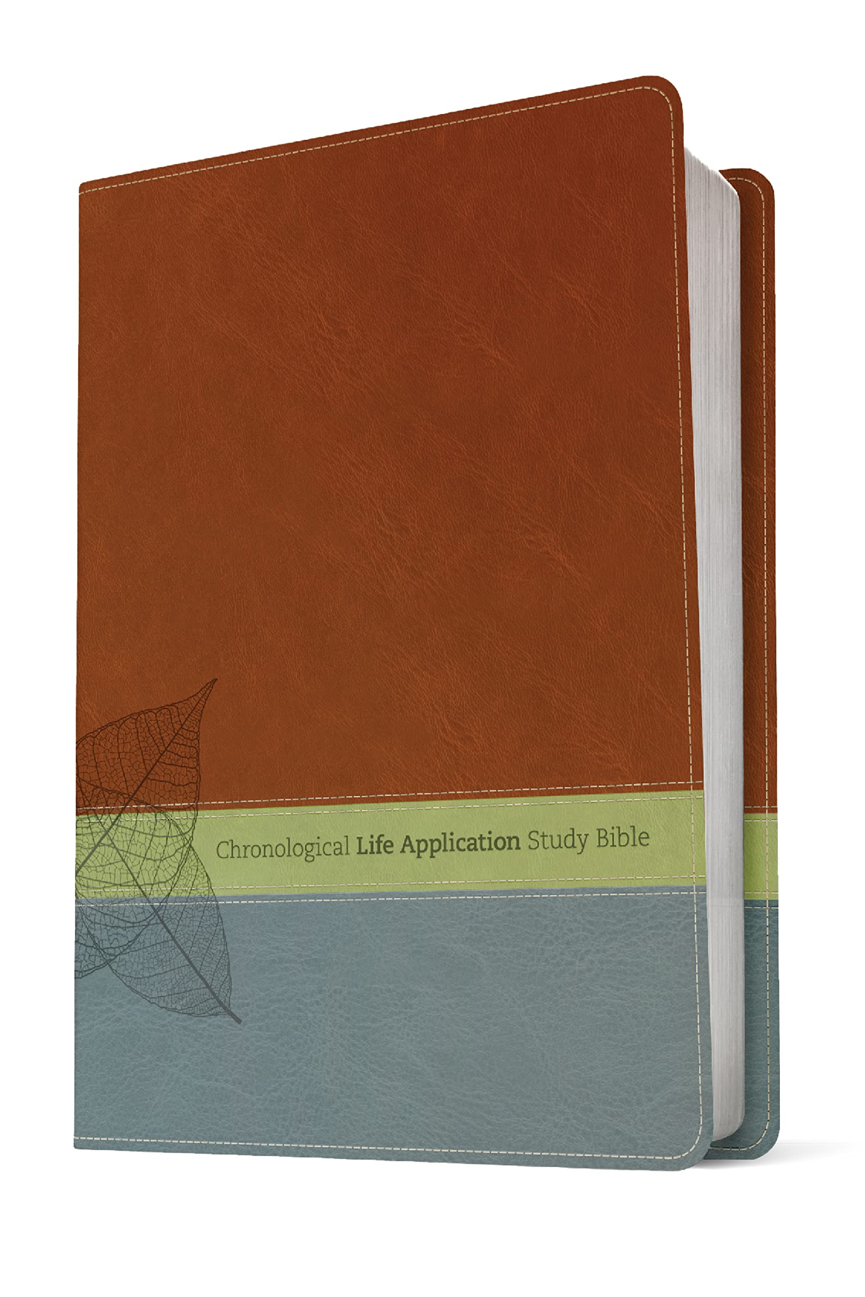 Chronological Life Application Study Bible: New Living Translation Brown / Green / Dark Teal TuTone LeatherLike