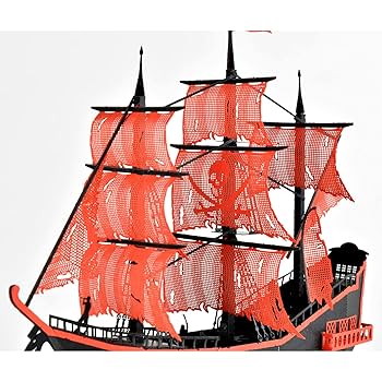 昭和ブリキの海賊船 Amazon | カワダ(Kawada) ペーパーナノ 海賊船 PN-124 | 立体