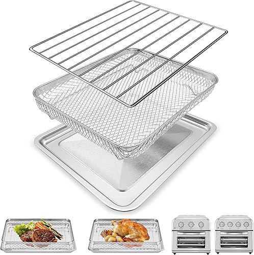 Bandeja de repuesto para freidora de aire Cuisinart TOA-28 AFR-25, horno de convección para freidora de aire, 11.29 x 9.68 pulgadas, malla