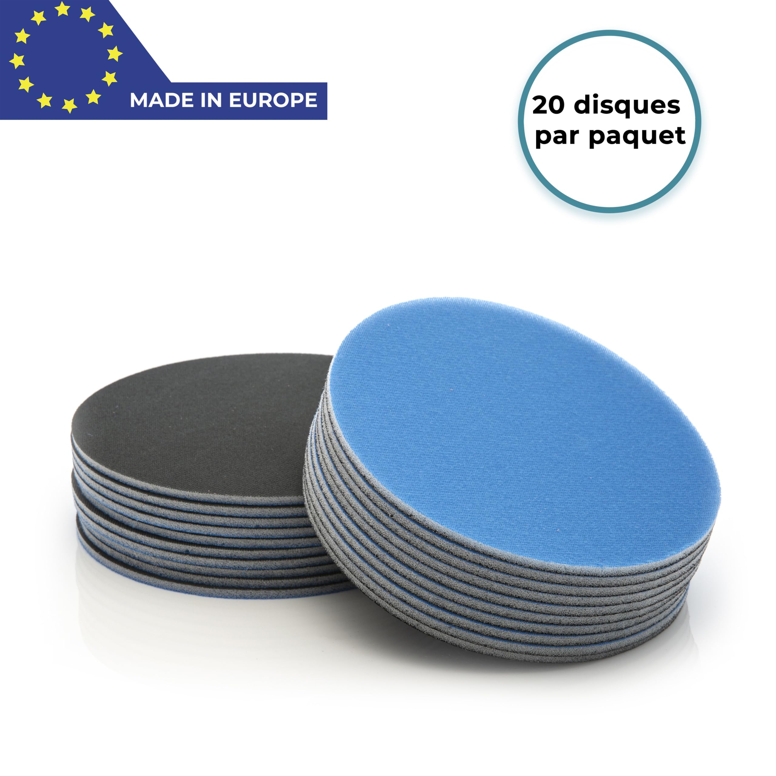 GLASS POLISH 14302 GlasX60 Disques abrasifs professionnels pour verre et plastique | Grain P600 | Ø 75 mm | Paquet de 20
