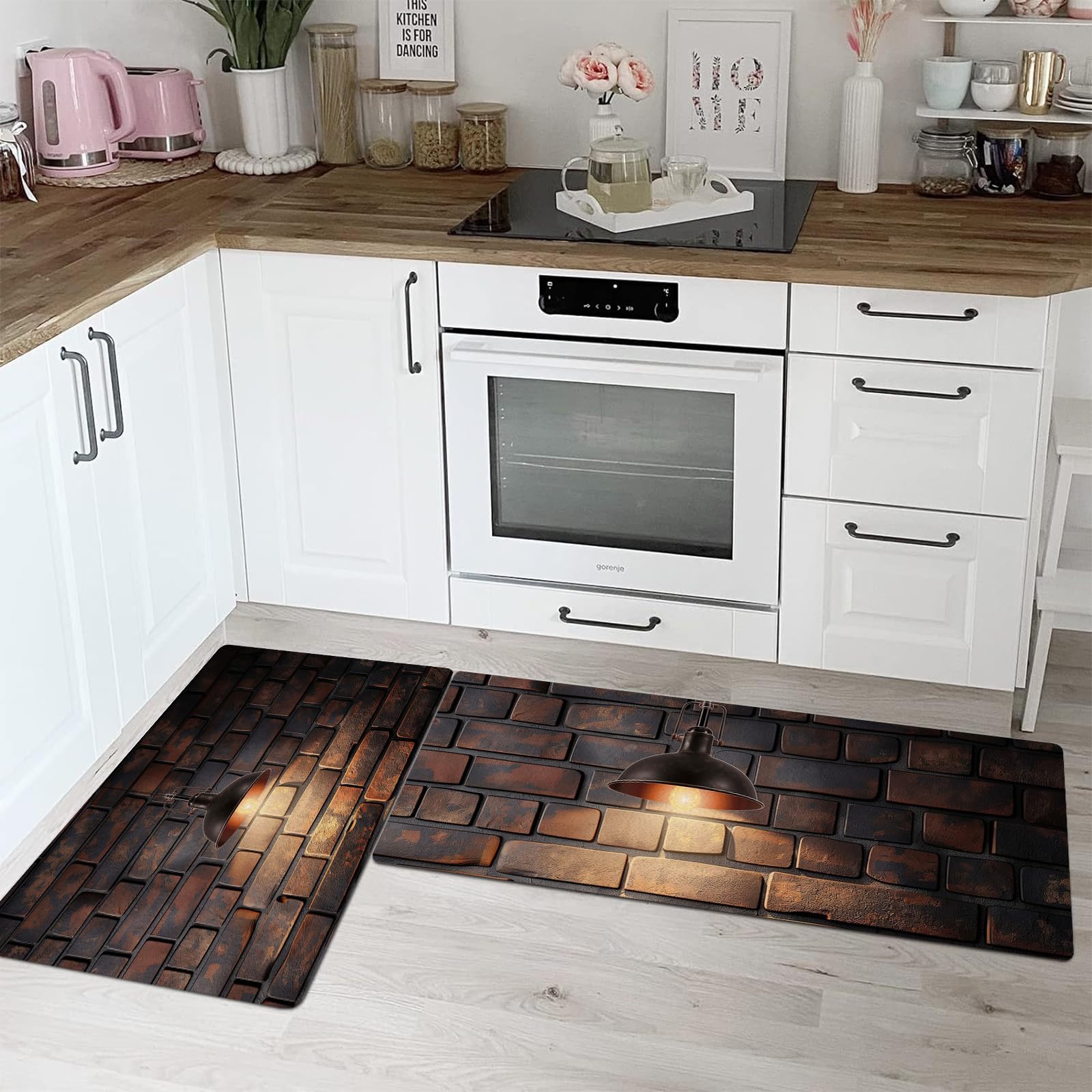 Tapis antidérapant cuisine lot de 2 pour protéger le sol des taches