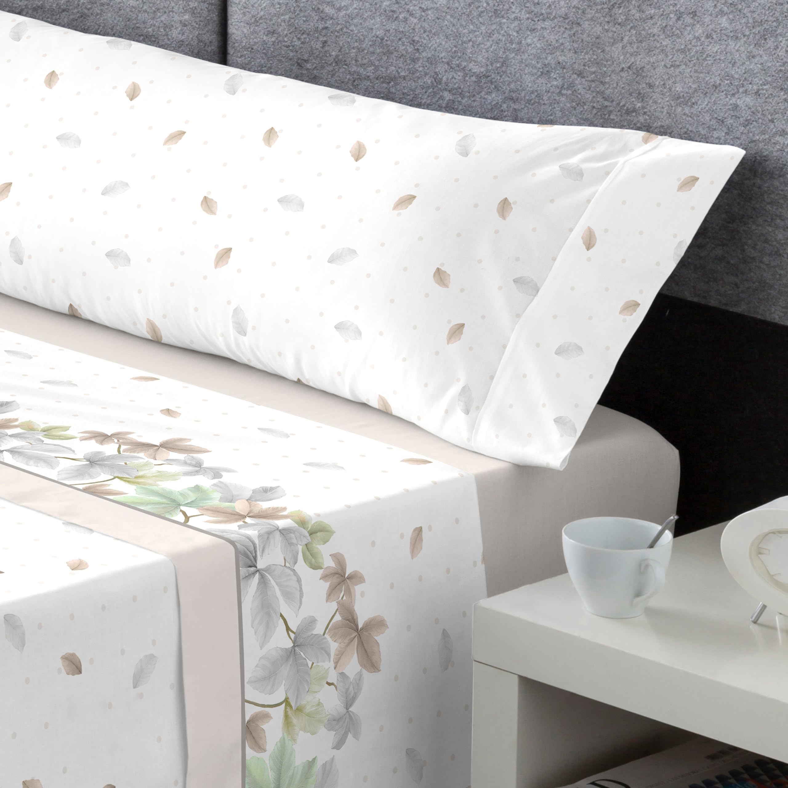 DECASATEXTIL – Juego de sábanas coralina Extra Suave- Tacto Microlina– Sabanas de Invierno - Doble perchado – Sabana Bajera, encimera y Funda Almohada - Cama 135/140 cm - NELY Lino