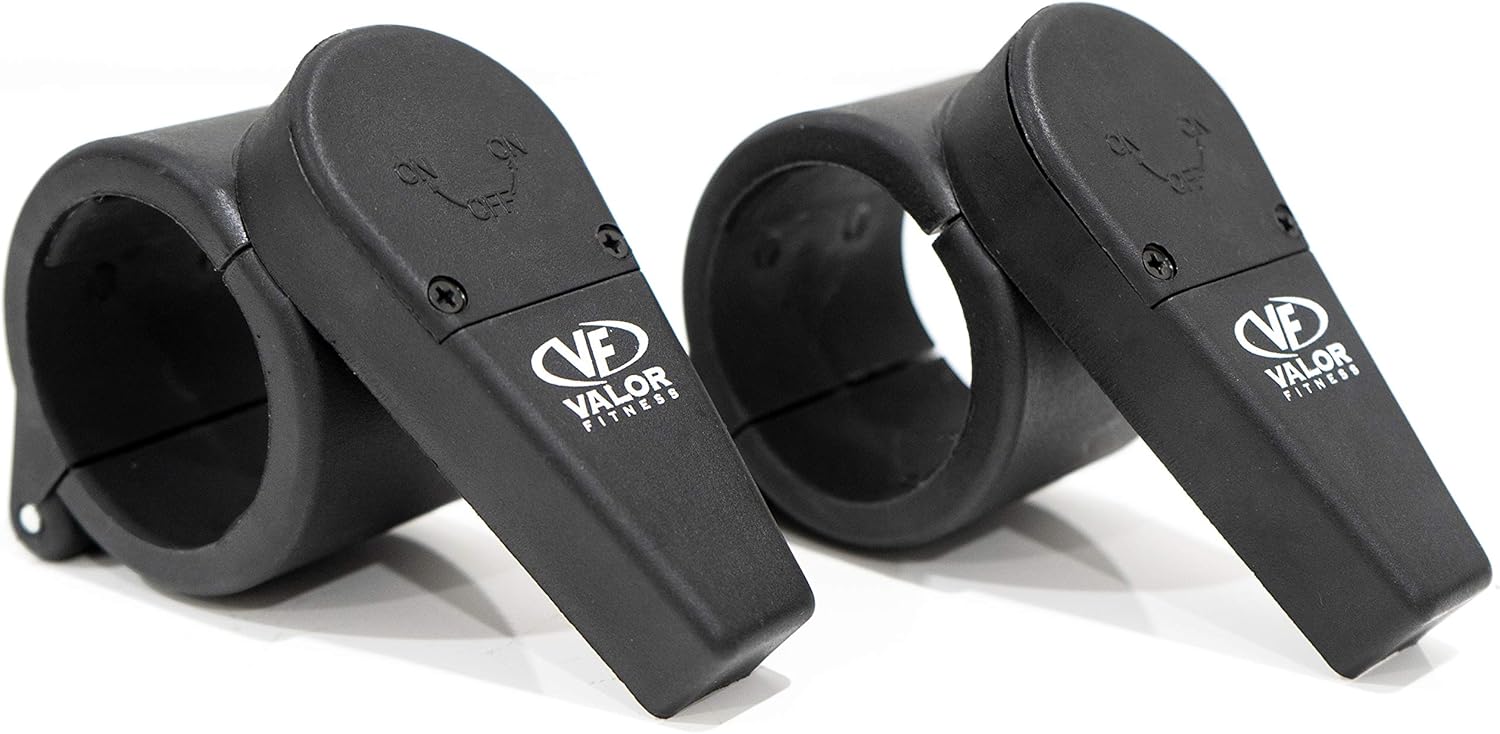 Valor Fitness Muscle Clamps – Snap & Lock Barbell Collars for Olympic Weights, Secure Grip for 2-Inch Bars, Quick Release Pair for Strength Training & Weightlifting
