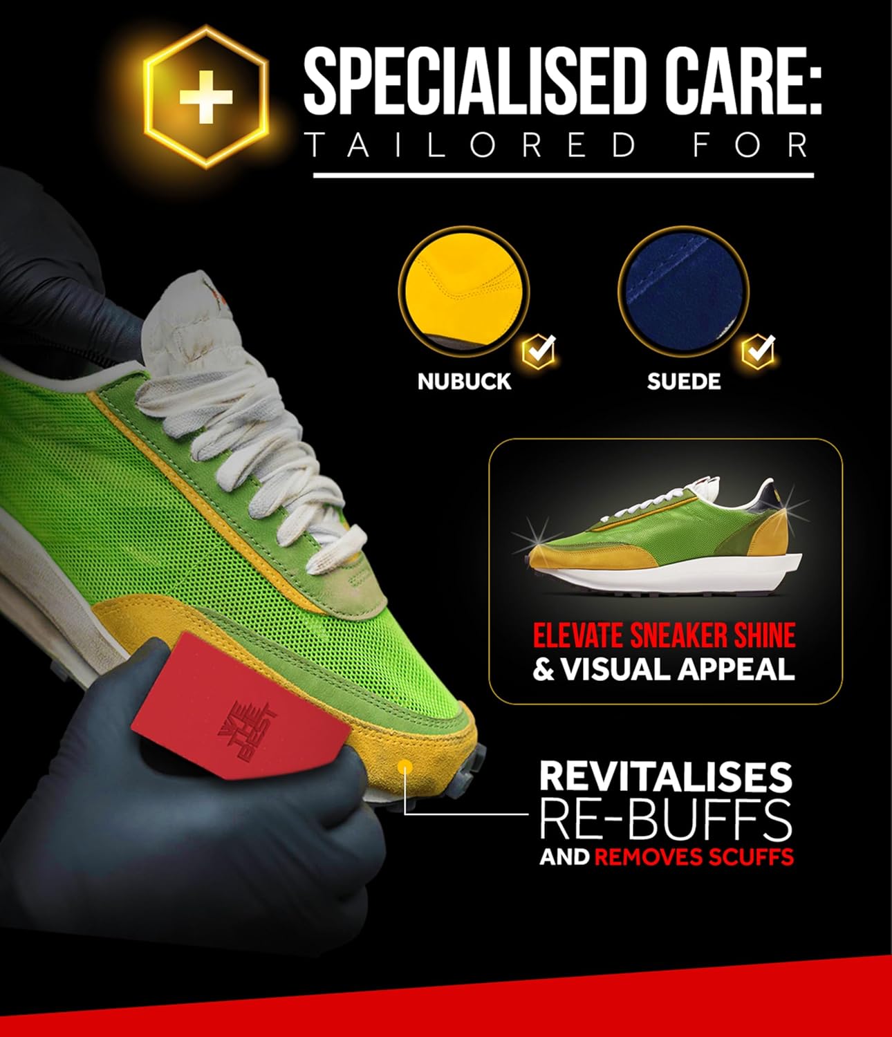 Crep Protect Ultimate Essentials Pack - Sneaker Cleaner, Suede & Nubuck Eraser, Premium Shoe Brush, Wipes