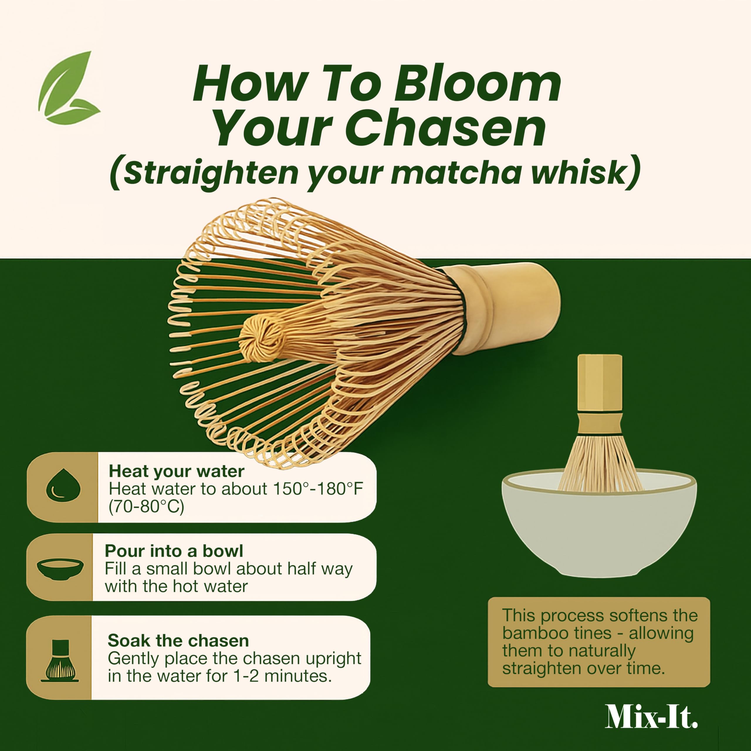Premium Bamboo Matcha Whisk - Handmade Chasen -5