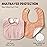 POIKSHARK 6-Pack Muslin Baby Bibs for Unisex Boys Girls, Soft Cotton Baby Drool Bibs, Solid Colors, Drooling and Teething Bibs for Infant, Newborn - Pink
