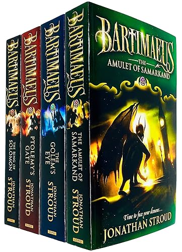 The Bartimaeus Sequence Series 4 Books Collection Set by Jonathan Stroud (Amulet of Samarkand, Golem's Eye, Ptolemy's Gate &amp; Ring of Solomon)