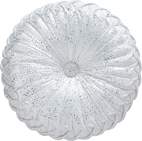 Miniatura 8 de EUCIOR Almohadas Decorativas Doradas, Almohada Circular, Almohadas Decorativas Plisadas de Calabaza Hechas a Mano, Almohadas Doradas, Almohadas