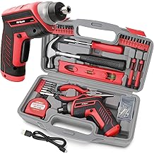 Hi-Spec 35 Piece Tool Set, 3.6 V, Electric Screwdriver, Drill Set, Basic Tool Set, Drilling, Lightweight USB Rechargeable Screwdriver, Household Tool Set, DIY Set, Work Tool Set, Furniture Assembly