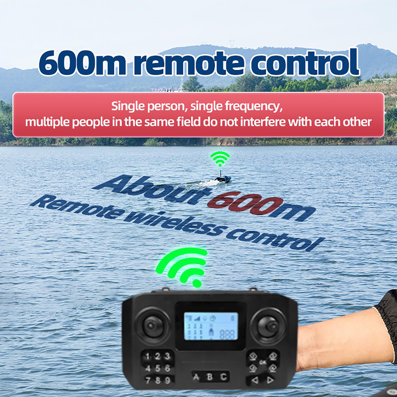 barca da pesca telecomandata a ritorno automatico GPS da 12V (sgancio elettromagnetico) con batteria da 18000 mAh, 3 velocità, telecomando per tirare la rete,carico di 2,5 kg, contenitore di scarico