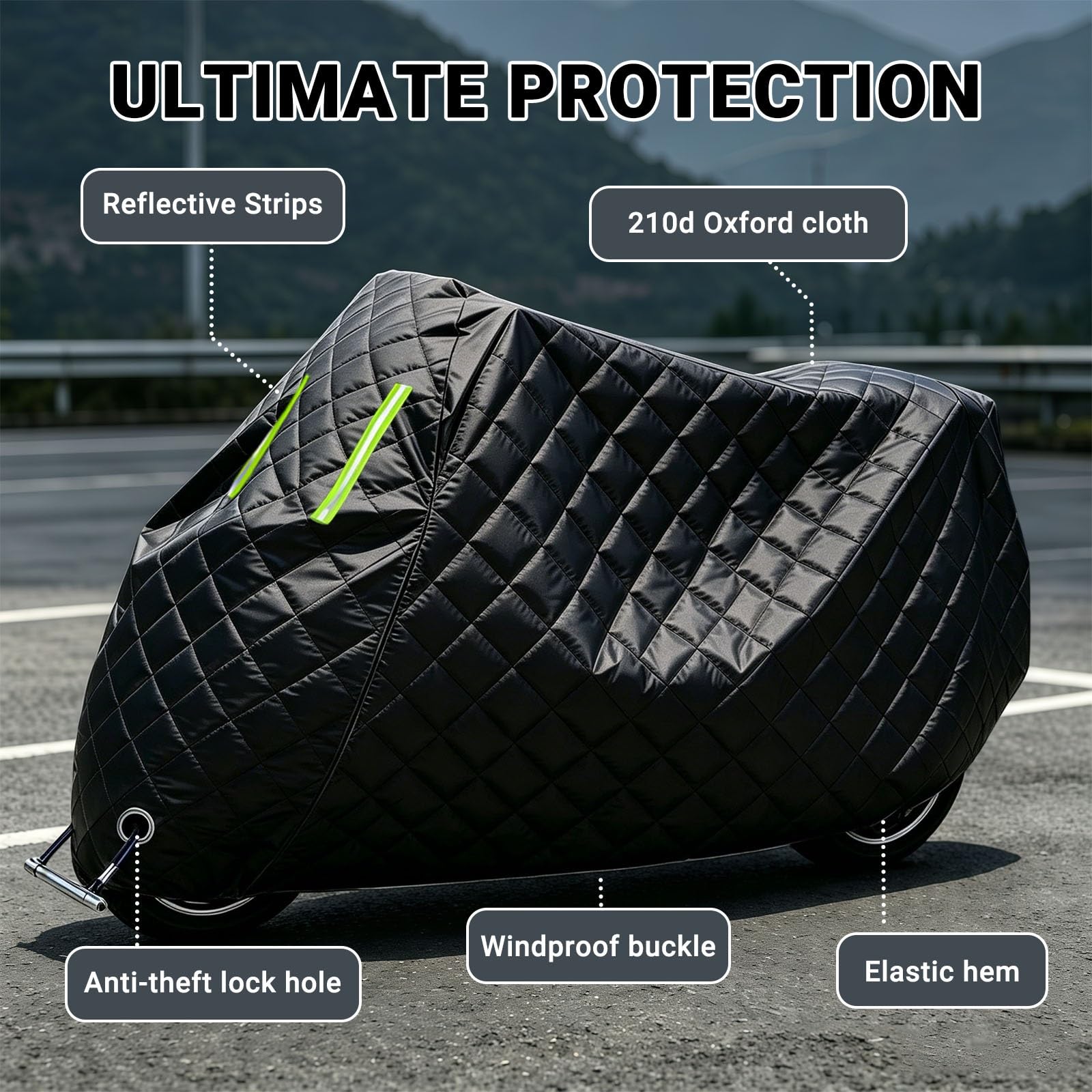 Housse de Moto Anti-grêle Compatible avec Yamaha Xvs 950 Bolt|Housse de Moto Moto Covers Accessories en Tissu Oxford résistant,Toutes Saisons,avec Sac de Rangement