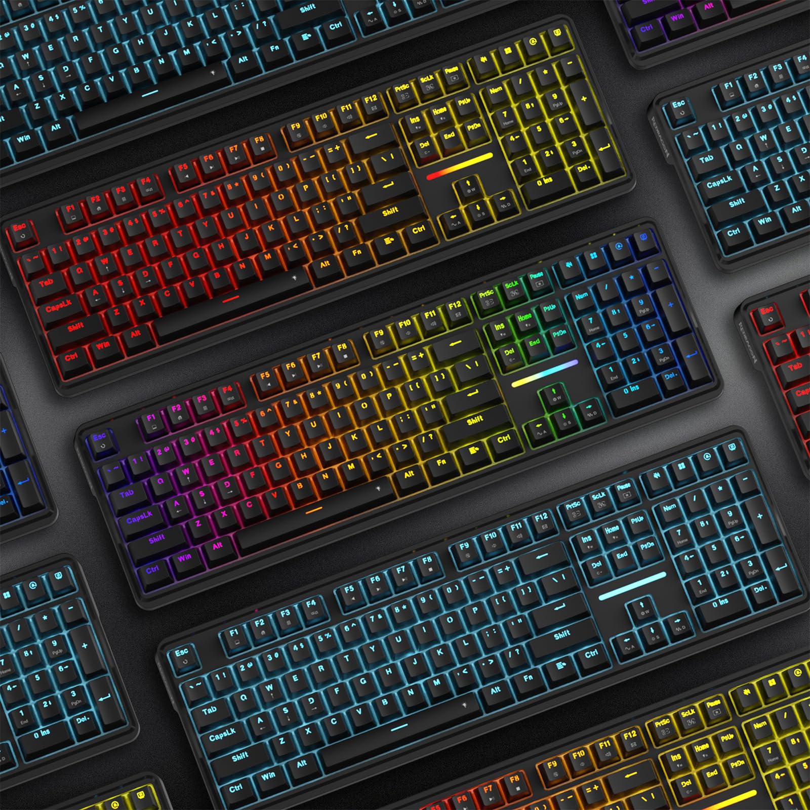 Redragon K745 Teclado Gaming RGB Gasket Cableado 108+4 Teclas Acceso Rápido | Enchufe Hot Swap Mejorado 5 Capas Amortiguación Ruido Mecánico 4 Teclas Adicionales