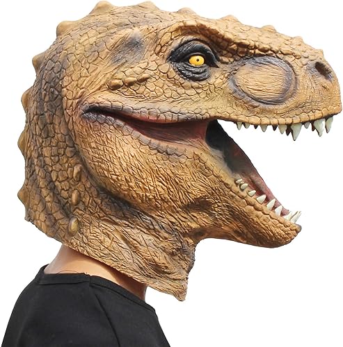 Miniatura 6 de CreepyParty Dinosaurio Head Maks - Máscara de látex para fiesta de animales jurásicos de cabeza completa