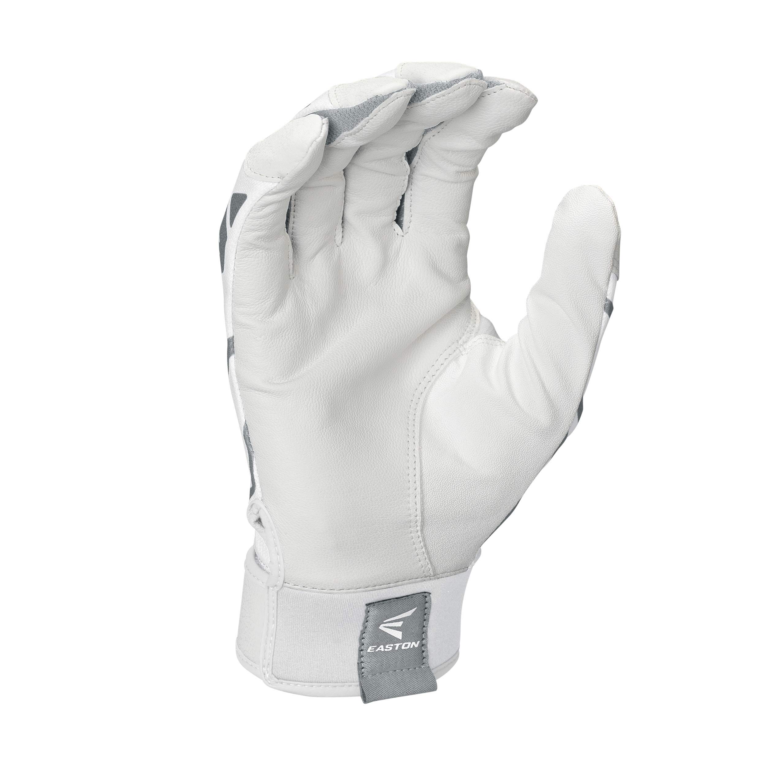 Easton Gametime Paire de Gants de Frappe, pour Adultes et Jeunes, 2021, Baseball, Softball, Paume en Peau de chèvre Lisse, Pouce synthétique Extra Durable, Dos en Maille Extensible dans Les 4 Sens