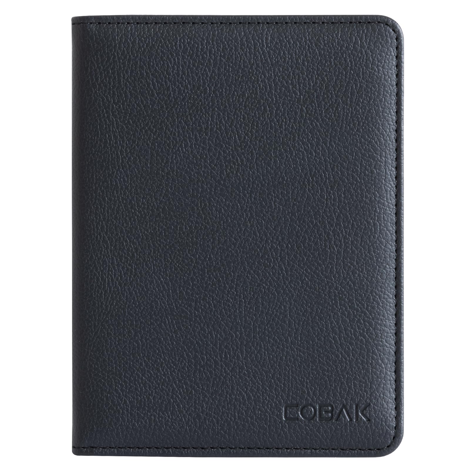 Passport Holder & Boarding Card Combo - Upgraded PU Leather Travel Wallet w/Card Protector for Women and Men. Lightweight & Easy to Carry - Passport Cover (Black)