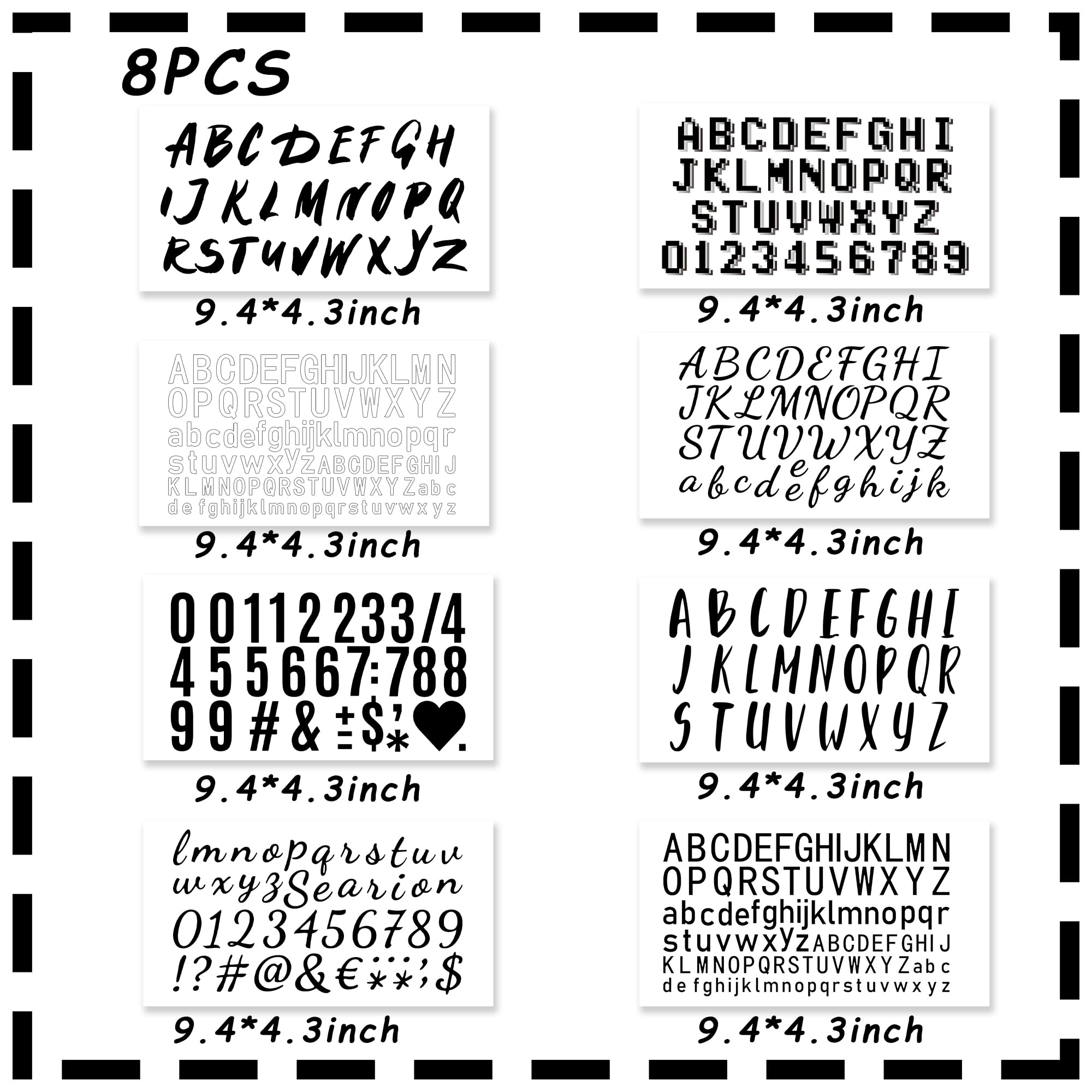 Amazon.co.jp: アイロン転写 8枚 アルファベット 数字 UV カップ