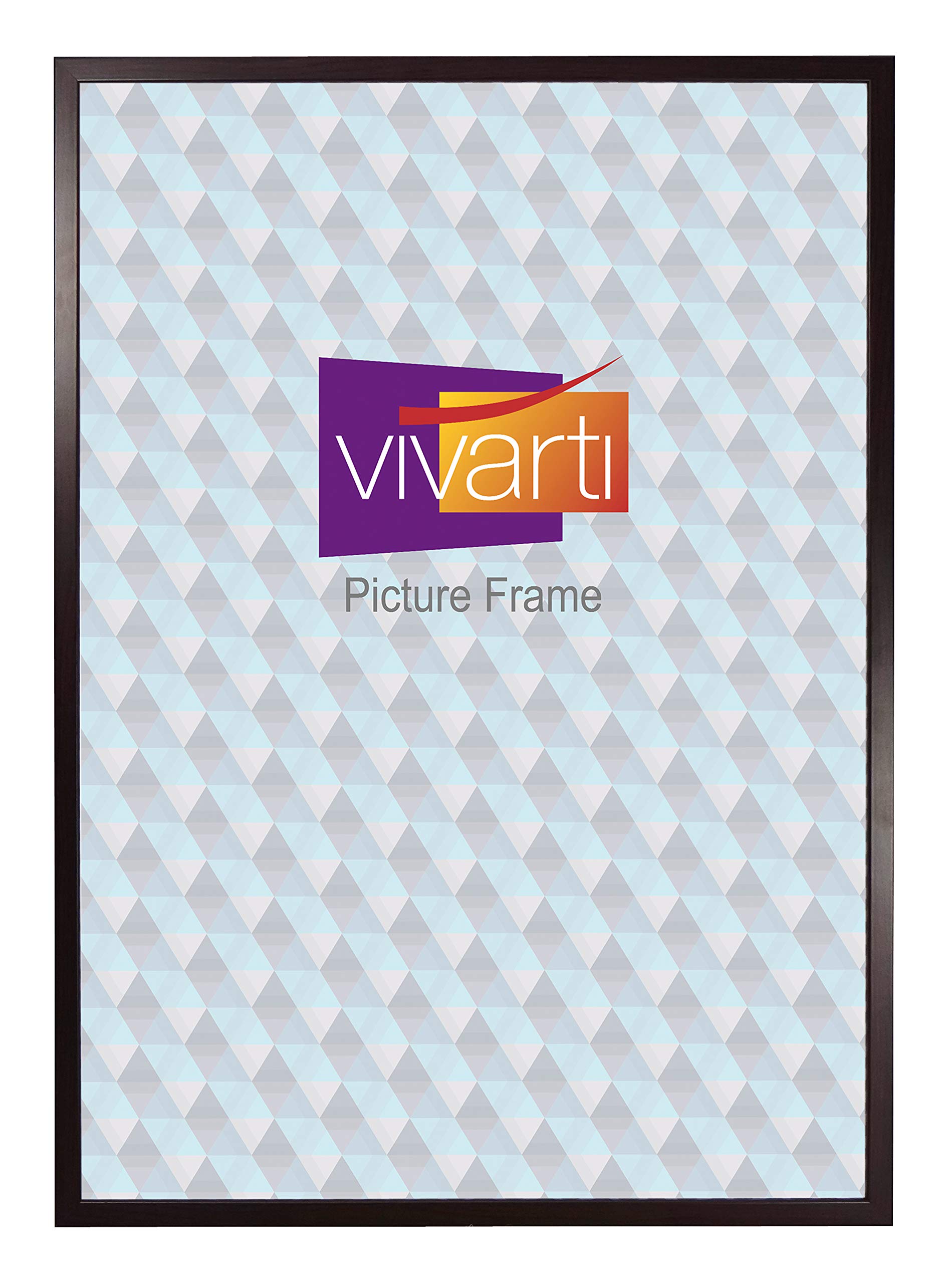 Vivarti Mahogany Finish Thin Mahogany Dark Brown Picture Frame, Standard Poster Size, 61 X 91.5 Cm,