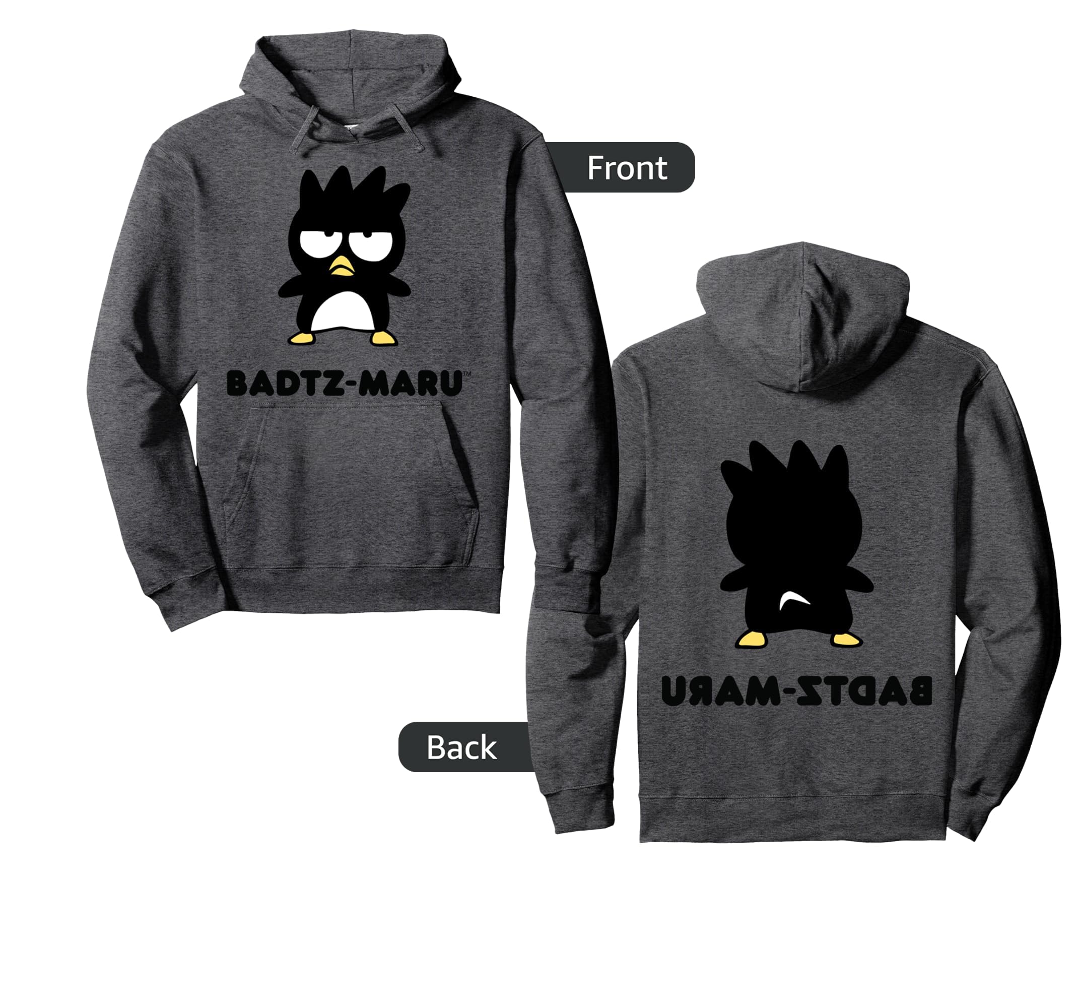 Badtz-maru Character Front and Back Pullover Hoodie Small