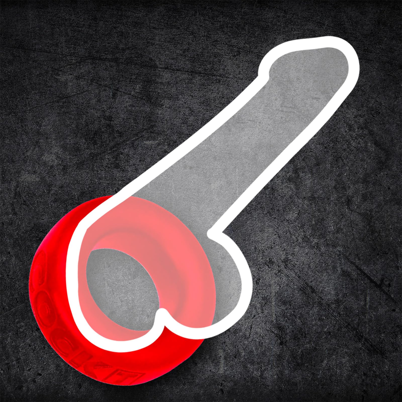 Oxballs - Anello per pene elasticizzato in silicone puro progettato per il comfort