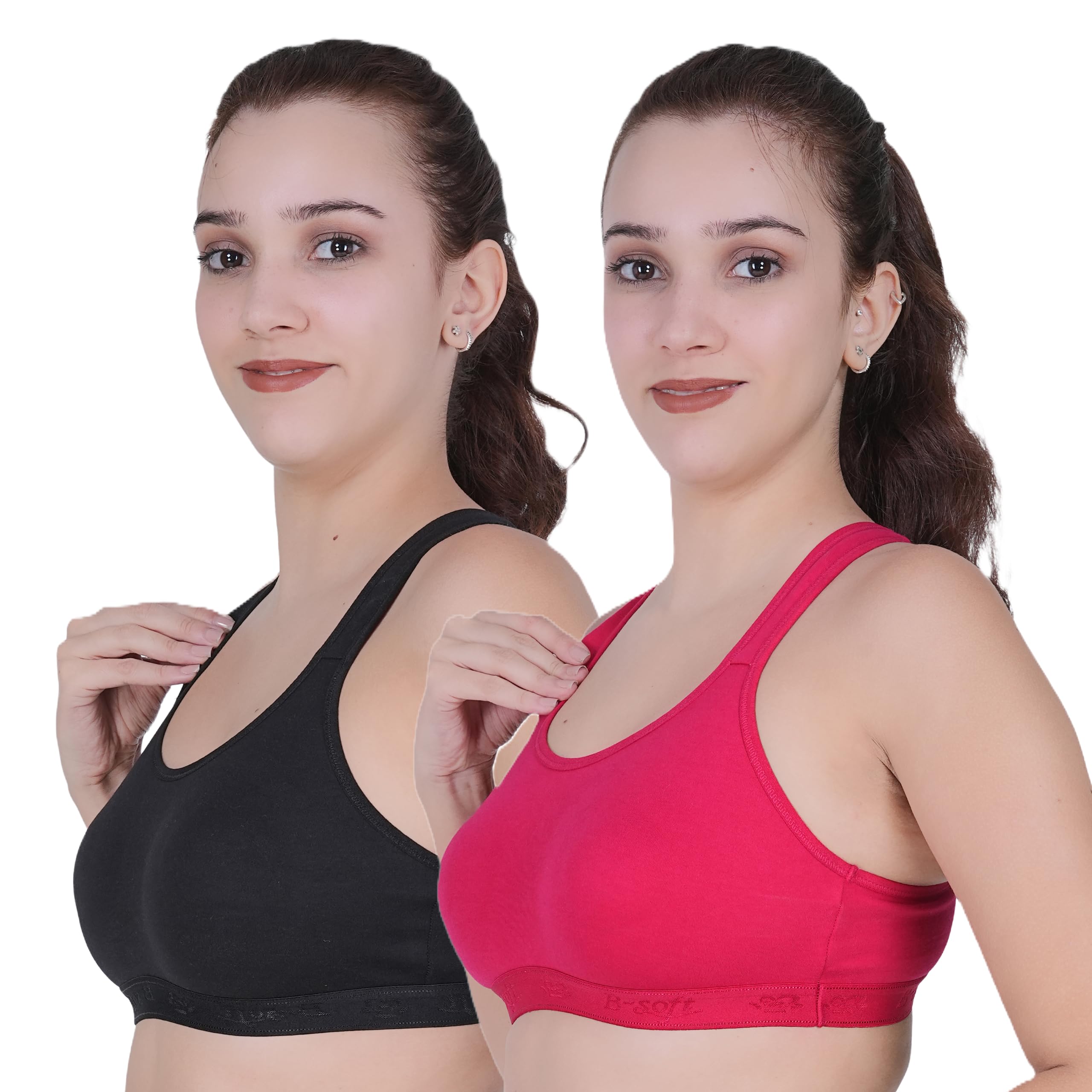 Premium Racerback Sports Bra for Women | Daily Use | Non-Wired | Non-Padded | Seamless Bra | Full Coverage | Suitable for Gym,Yoga,Workout.-image-17