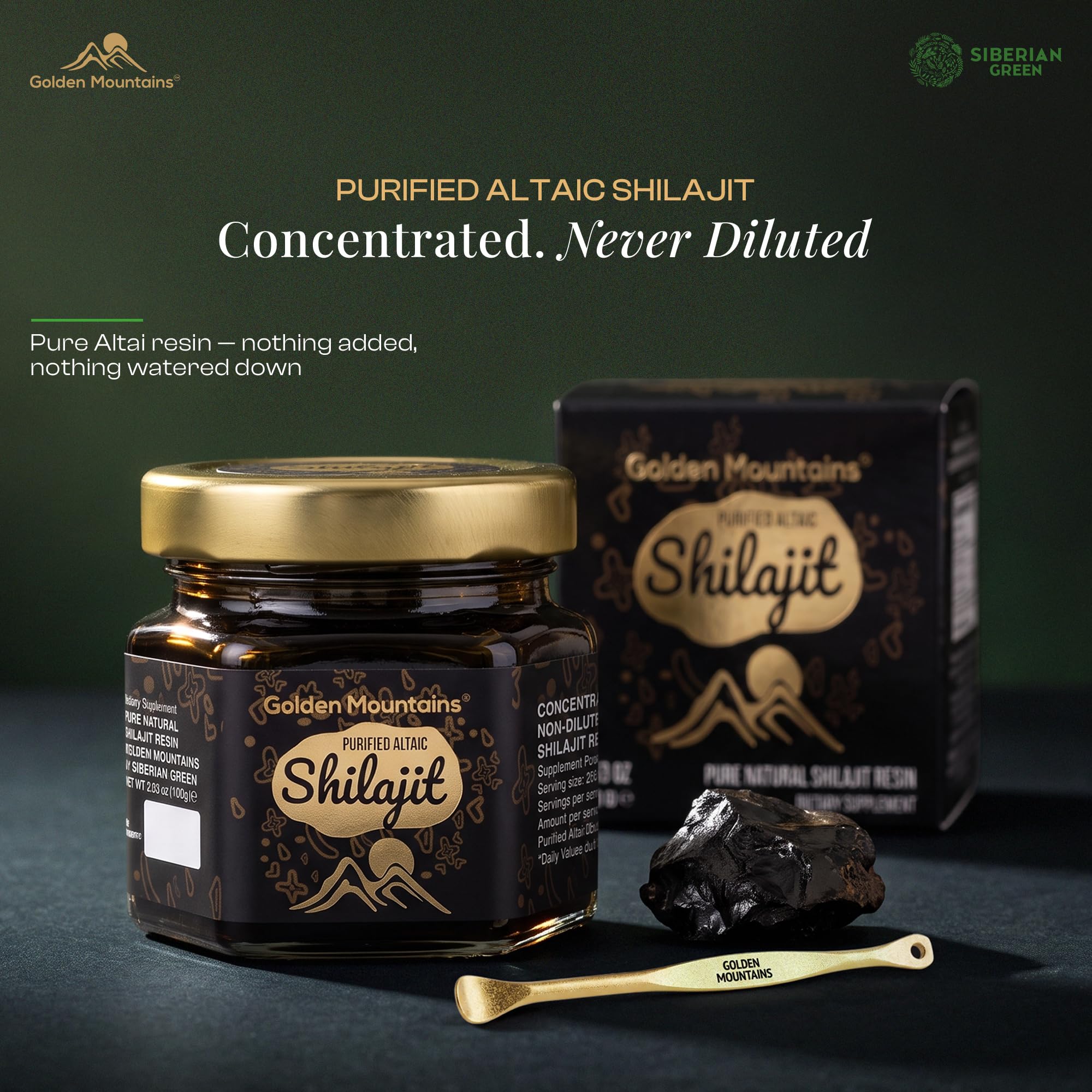 Golden Mountains Altai Shilajit Resin for Men & Women – 3.53 Oz (100G) — Amazon image 2
