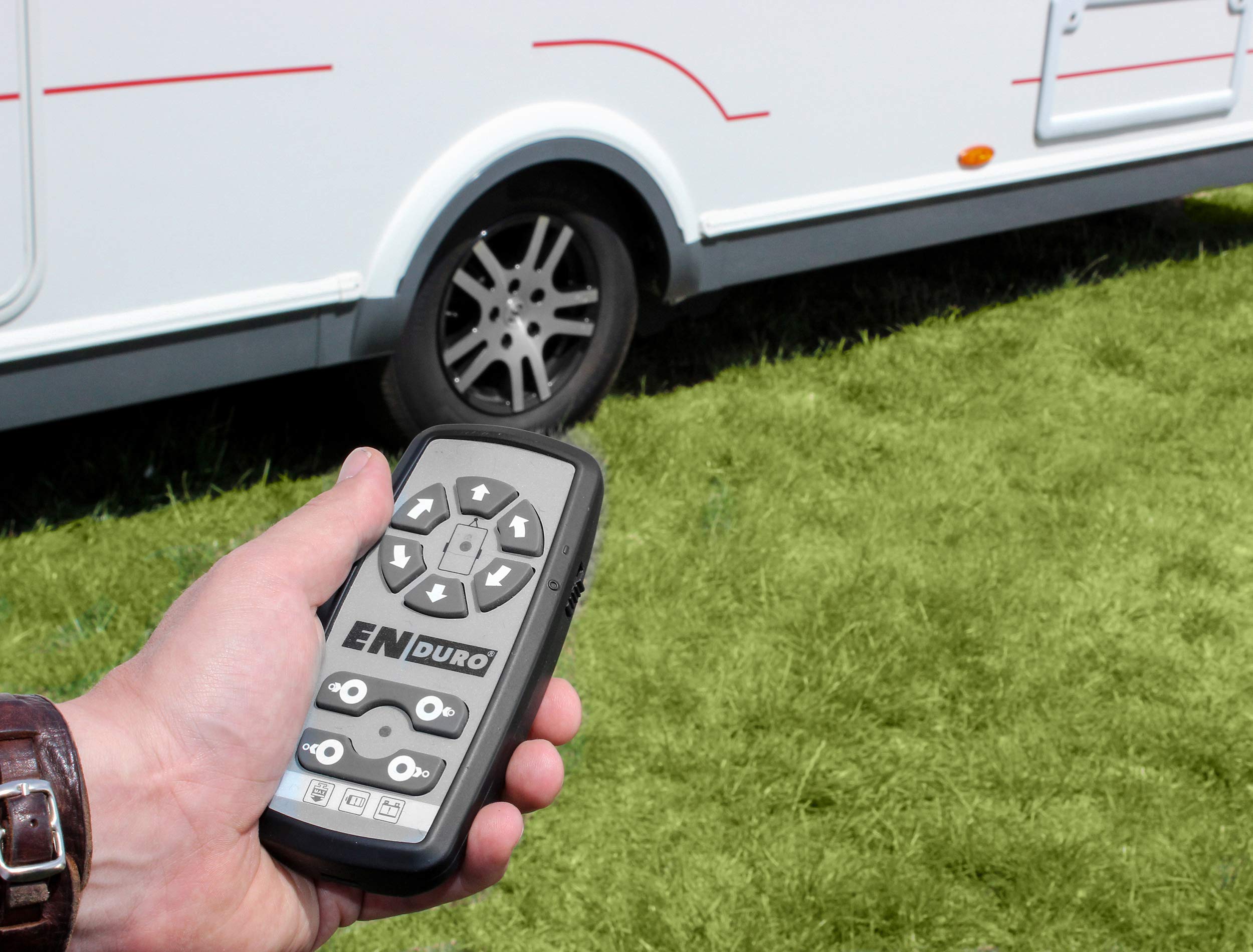 Enduro 11828 Caravan Rangierhilfe, vollautomatisch mit Zahnradgetriebe, EM303A, Black