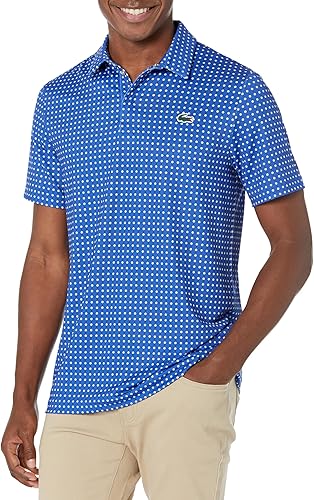 Lacoste Polo de poliéster reciclado estampado de golf para hombre