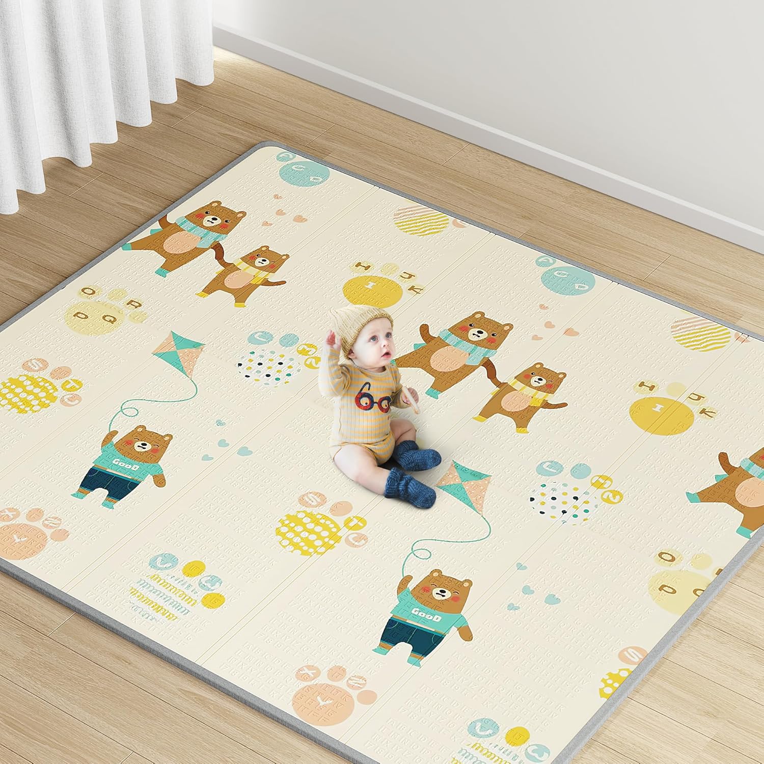 Baby Play Mat, 79" x 71" Extra Large Foldable Play Mat for