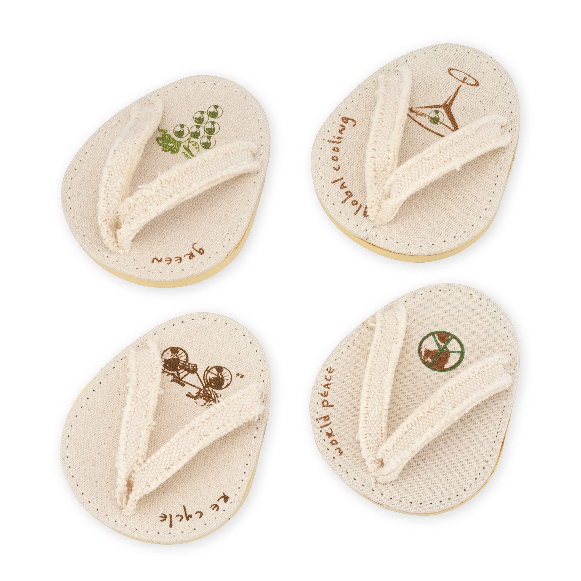 Drinkwear Posavasos Go Green de 4 piezas para vino, cerveza y cócteles