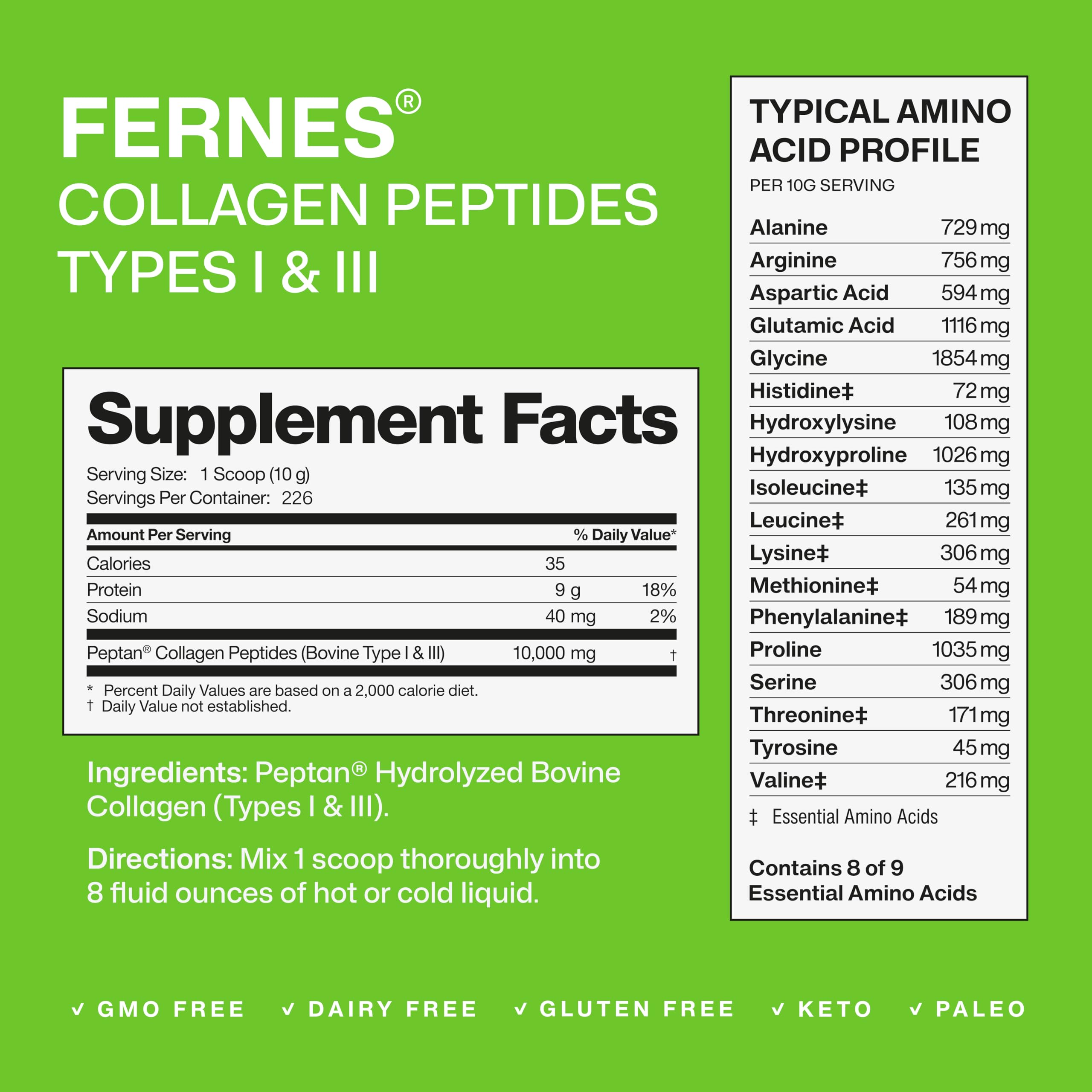 Hydrolyzed Collagen Peptides Protein Powder 5 LB Bulk, 226 Servings — Amazon image 3