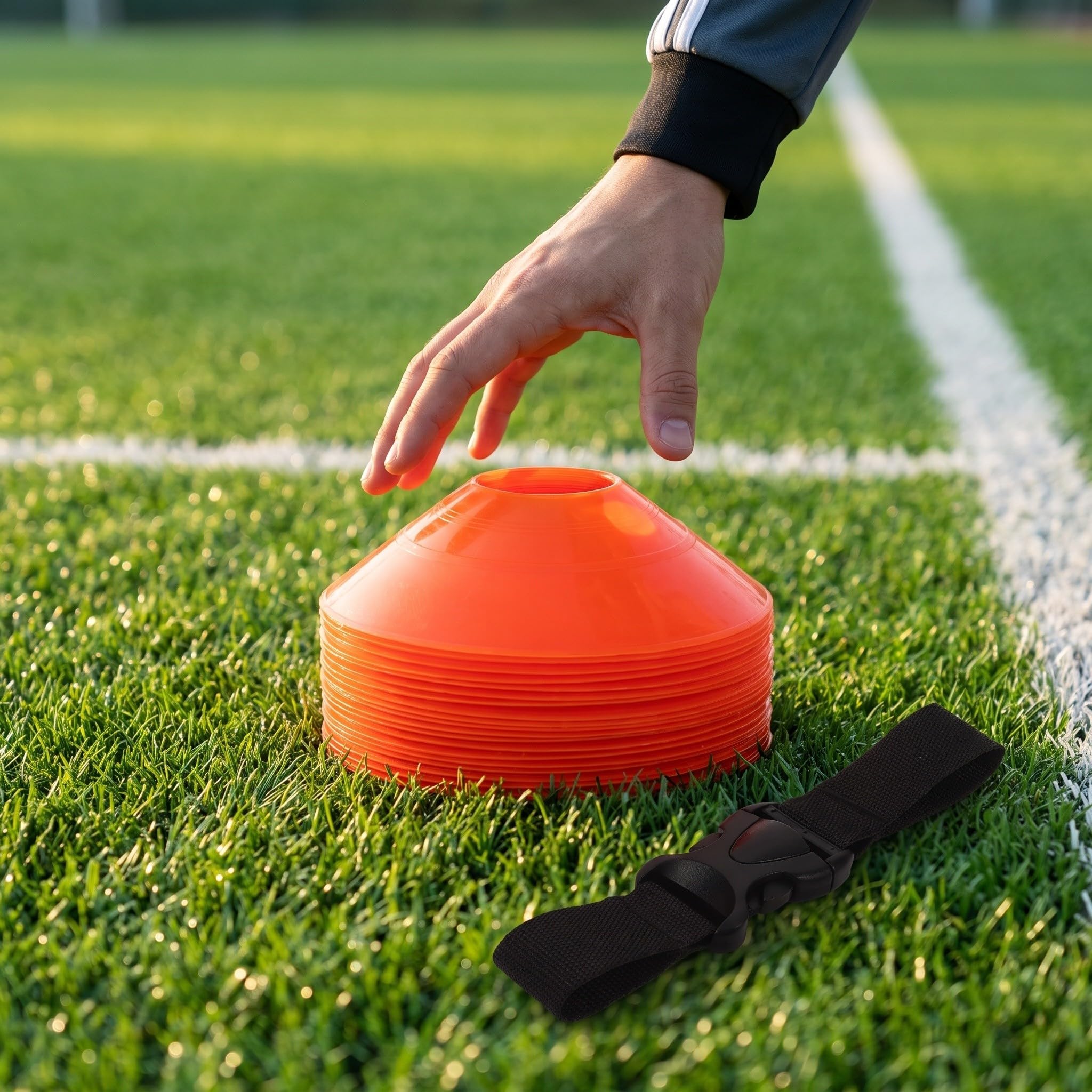 Lurrose 1 zestaw znaczników punktów na podłodze sportowej, stożków do | Krążek piłkarski do treningu, idealny do treningów sportowych, piłki nożnej, koszykówki, treningu, sprzętu treningowego