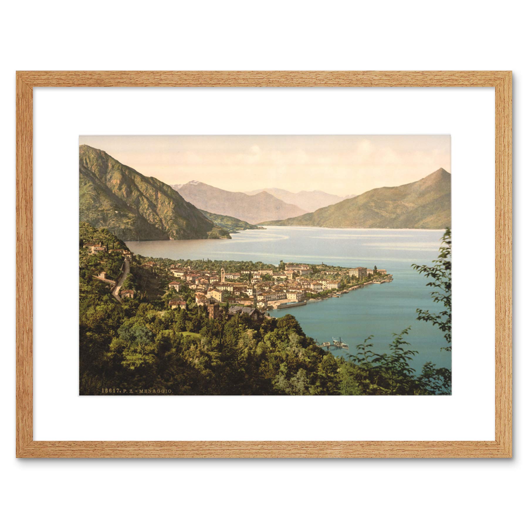 Wee Blue Coo Travel Menaggio Landscape Lake Como Italy Framed Wall Art Print