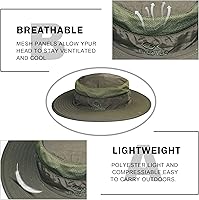 Vista 3 de YR.Lover Gorra de pesca de ala ancha con protección solar UV para exteriores con solapa extraíble
