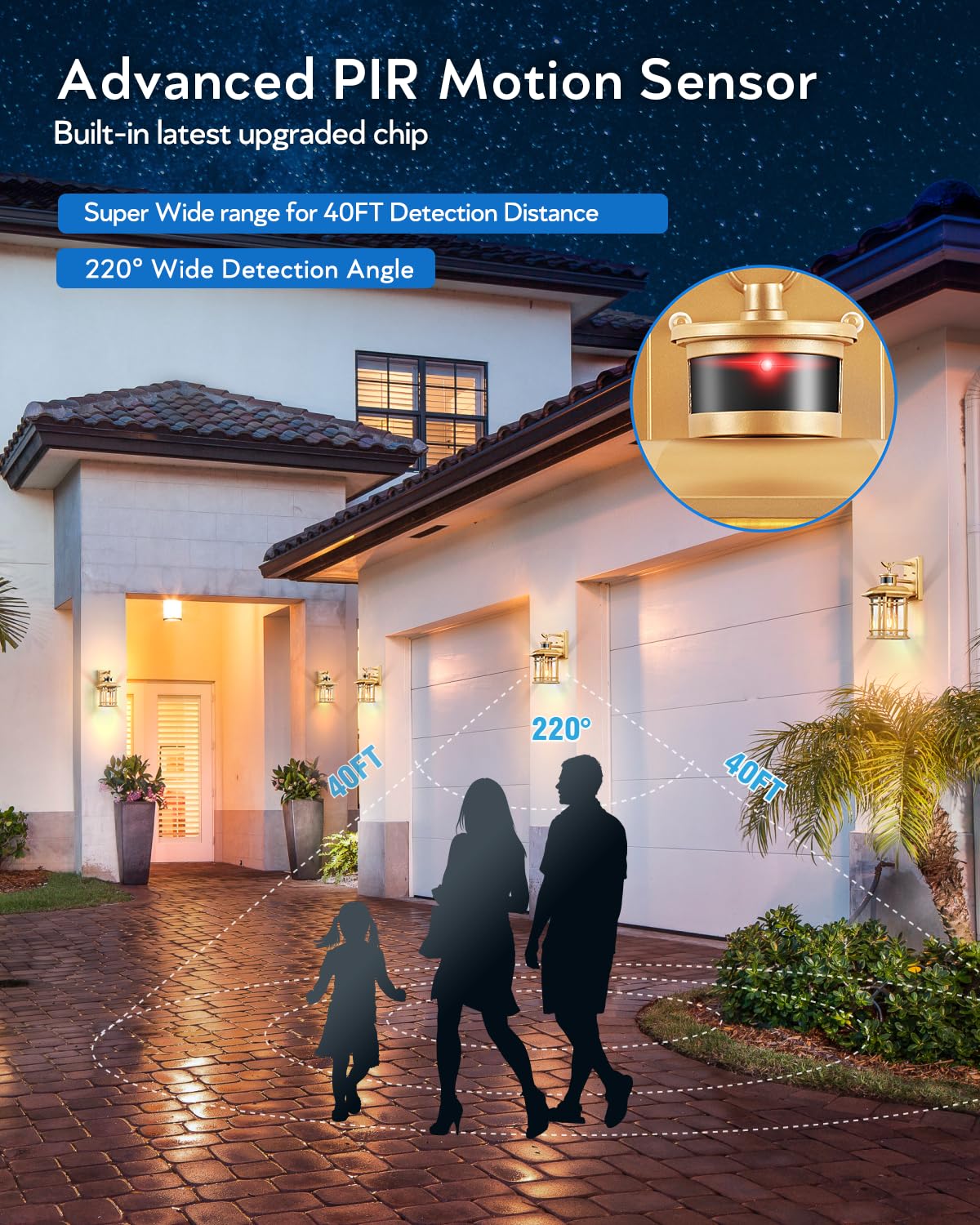 Motion Activated Porchlight Motion Sensor Outdoor Lights Retro Dusk