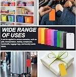 100Pcs Pink Plastic Shipping Tags 3.15"x6.3"/8x16CM Plastic Hang Tags Waterproof Shipping Tag Writable Blank Hang Tags with Holes for Luggage Garage Inventory Car Parts