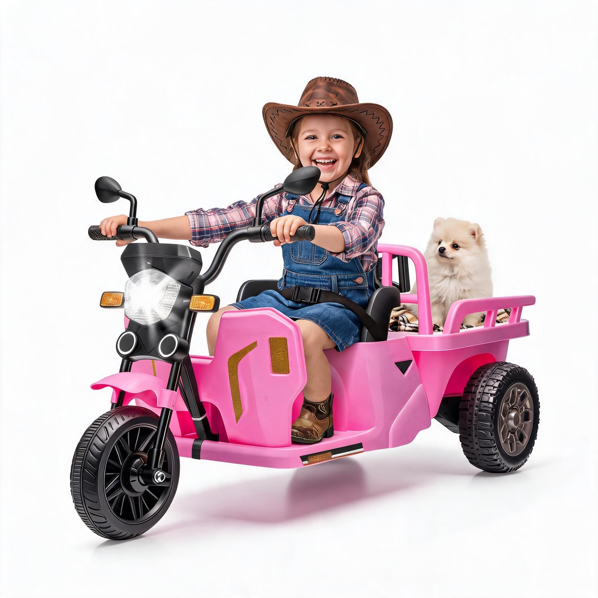 Kids Electric Motorcycle Ride-on Toy Pink