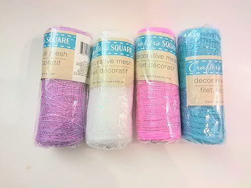 Let's Journey into Fashion Pascua Pastel Artesanía Decoración del Hogar Decoración Decorativa Malla de San Valentín, 5 yardas Rollos