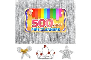 Iooleem 500pcs Silver Glitter Pipe Cleaners: Elevate Your Craft Creations